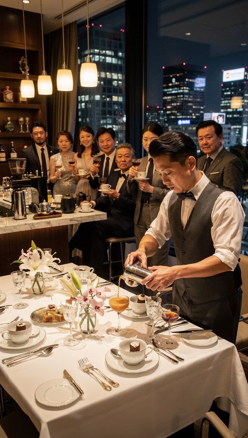 季節限定のコーヒー飲料がテーブルに置かれたシーン