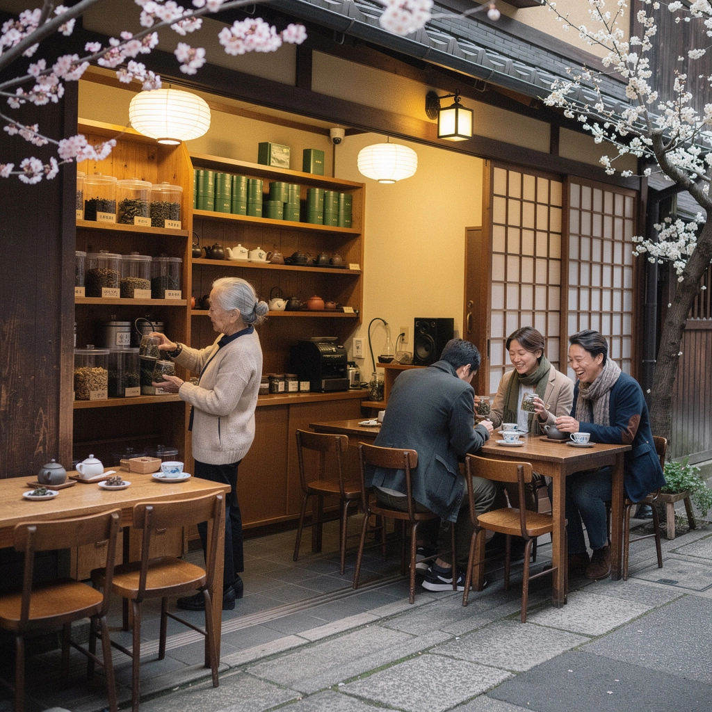 特選のコーヒーとスイーツの美しい盛り付け、食欲をそそるビジュアルです。